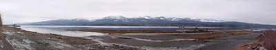 "Beaufort Range, Vancouver Island from Denman Island", BC, Canada